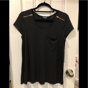 Express T-Shirt with Gold Zips